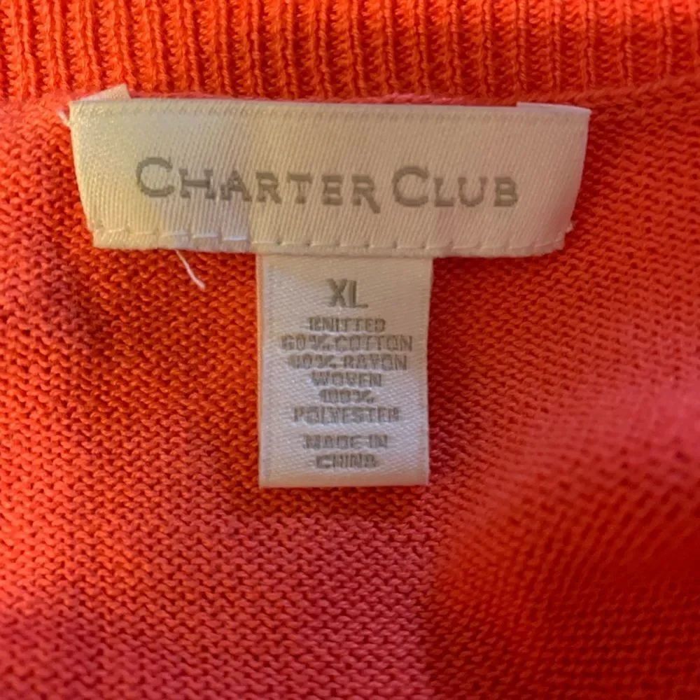 Charter Club High Low Sheer Back Sweater - Picture 5 of 6